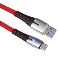 Interlook UC-008 | Typ-C 1M | USB 5A kabel s LED pro telefon červená 1667-52