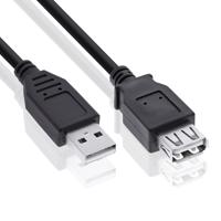 Interlook UE2.0-1,5M-Black | USB prodlužovací kabel | zástrčky samec + samice | 1,5 metru černá 1757-160