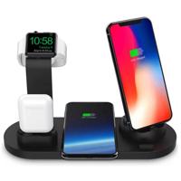 Interlook WD-02 | QI dock pro Apple iPhone Airpods Watch | 15W bezdrátová nabíječka | 3 konektory - USB-C / Lightning / Micro USB 2728