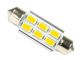 Interlook WW Auto LED žárovka C5W 6 SMD 5630 CAN BUS Teplá bílá 39 mm 12V 930-48