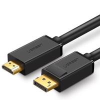 Jednosměrný kabel Ugreen z DisplayPortu na HDMI 4K 30 Hz 32 AWG 2 m černý (DP101 10202) 6957303812028