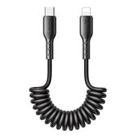 Joyroom USB-C na Lightning Easy-Travel Series 30W rychlonabíjecí kabel do auta 1,5 m, kroucený (černý) 055329