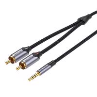 Kabel 2x RCA (Cinch) jack na 3,5mm Vention BCNBL 10m (šedý)