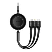 Kabel 3 v 1 Baseus Bright Mirror 3 USB, micro USB / Lightning / USB-C, 66W / 2A, 1,1 m (černý) 035037