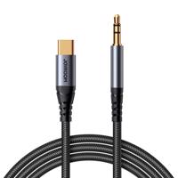 Kabel audio mini jack 3,5 mm na USB-C Joyroom SY-A07, 1,2 m (černý/stříbrný) 057975