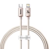 Kabel Baseus Crystal Shine USB-C k iP, 20 W, 1,2 m (růžový) 063928