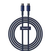 Kabel Baseus Tungsten Glod USB-C na USB-C, 100 W, 2 m (modrý) 061376