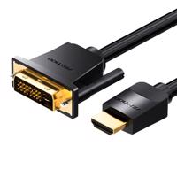 Kabel HDMI-DVI (24+1) Vention ABFBJ 5m, 4K 60Hz/ 1080P 60Hz (černý)