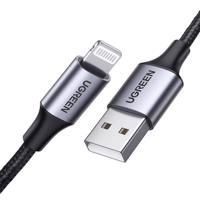 Kabel Lightning na USB UGREEN 2,4A US199, 1m (černý) 042370