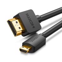 Kabel Micro HDMI - HDMI UGREEN 4K 3D 2m (černý) 020125