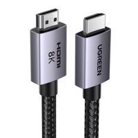 Kabel Ugreen HD171 s konektory HDMI 2.1 8K 1 m certifikovaný - šedý 6941876229086