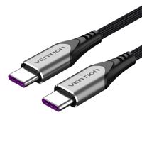 Kabel USB-C 2.0 na USB-C Vention TAEHG 1,5 m PD 100W šedý