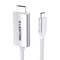 Kabel USB-C na 4K60Hz HDMI Lention, 3 m (stříbrný)