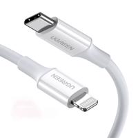 Kabel USB-C na Lightning UGREEN US171, 3A, 0,25 m (bílý) 043701