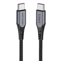 Kabel USB-C na USB-C 100W Vention TAHHF 5A 1m USB 3.1 Gen2 4k (šedý)