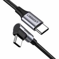 Kabel USB-C na USB-C, úhlový UGREEN US255,3A, 60W, 0,5 m (černý) 051477