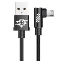 Kabel USB-Micro USB, úhlový Baseus MVP Elbow 1,5A 2m (černý) 018161