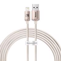 Kabel USB na iP Baseus Crystal Shine, 2,4A, 2m (růžový) 063934