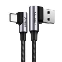 Kabel USB na USB-C, úhlový UGREEN US176, 3A, 1m (černý) 029833