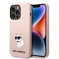 Karl Lagerfeld Silikonové pouzdro Choupette pro iPhone 14 Pro Max - růžové 3666339086718