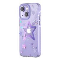 Kingxbar Heart Star Series pouzdro na iPhone 14 Plus fialové hvězdné pouzdro 6959003508423