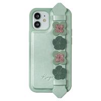 Kingxbar Sweet Series gelové pouzdro zdobené pravými krystaly Swarovski se stojánkem iPhone 12 Pro / iPhone 12 green 6959003590237