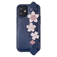 Kingxbar Sweet Series gelové pouzdro zdobené pravými krystaly Swarovski se stojánkem iPhone 12 Pro / iPhone 12 blue 6959003590244