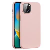 Kožené pouzdro Dux Ducis Grit pro iPhone 14 Plus elegantní kryt z umělé kůže (kompatibilní s MagSafe) růžové 6934913036969