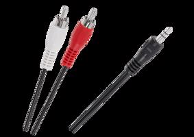 Lechpol JACK 3,5-2 x RCA kabel 1,8 m