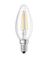 LED žárovka E14 B35 4,8W = 40W 470lm 4000K Neutrální bílá 300° Filament OSRAM SUPERSTAR Stmívatelná OSRSTAK1120