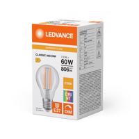 LED žárovka LED A60 E27 7.2W = 60W 806lm 2700K Teplá Bílá FILAMENT stmívatelné LEDVANCE