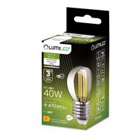 LED žárovka LED E27 P40 Filament 4W = 40W 470lm 4000K Neutrální bílá 360° LUMILED