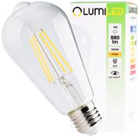 LED žárovka LED E27 ST64 8W = 60W 880lm 3000K Teplá bílá 360° Filament LUMILED