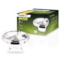 LED žárovka LED G53 AR111 10W = 75W 1055lm 3000K Teplá bílá 24° 12V AC/DC Stříbrná LUMILED