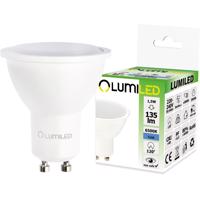 LED žárovka LED GU10 1,5W = 15W 135lm 6500K Studená bílá 120° LUMILED