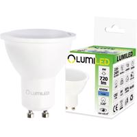 LED žárovka LED GU10 8W = 70W 720lm 6500K Studená bílá 120° LUMILED