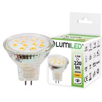 LED žárovka LED GU5,3 MR11 2,5W = 25W 220lm 3000K Teplá bílá 120° 12V LUMILED