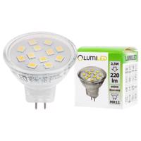 LED žárovka LED GU5,3 MR11 2,5W = 25W 220lm 4000K 230V Neutrální bílá 120° LUMILED