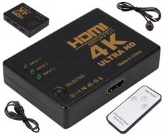 LED21 HD28D PŘEPÍNAČ HDMI SWITCH S DÁLKOVÝM OVLÁDÁNÍM