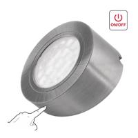 LED21 Nábytkové bodové svítidlo OVAL MASTER  se spínačem 12V 2W, stříbrné, NEUTRÁLNÍ BÍLÁ OVAL-2W-SD-SK-40K-1M