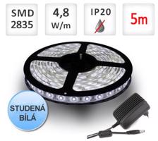 LED21 SADA LED pásek 5m 4,8W/m 60ks/m 2835 Studená bílá + Zdroj SADA-ST4702-5m