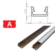 LEDLabs Hliníkový profil LUMINES A 1m pro LED pásky, inox LMA14