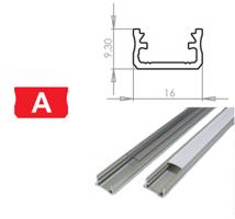 LEDLabs Hliníkový profil LUMINES A 1m pro LED pásky, stříbrný eloxovaný LMA12