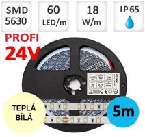 LEDLabs LED pásek 18W/m PRO 3Y 24V 60 LED/m 5630 SMD IP65 teplá bílá WI-3Y24V18WWHS