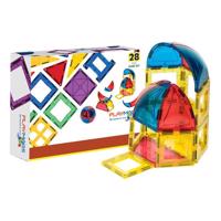 Magnetické 3D domečky Playmags 164 sada 28 kusů