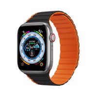 Magnetický řemínek Apple Watch SE, 9, 8, 7, 6, 5, 4, 3, 2, 1 (41, 40, 38 mm) Dux Ducis (verze LD) - černo-oranžový 6934913027851