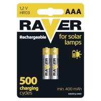 Nabíjecí baterie do solárních lamp RAVER SOLAR AAA (HR03) 400 mAh - 2 ks B7414 B7414