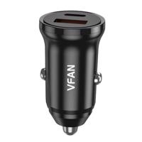 Nabíječka do auta Vipfan C03, USB + USB-C, 20W, PD + QC 3.0 (černá) 036908 036908