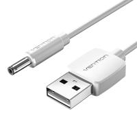 Napájecí kabel USB 2.0 na DC 3,5mm Barrel Jack 5V Vention CEXWF 1m (bílý)