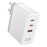 Nástěnná nabíječka, Vention, FEGW0-EU, 2xUSB-C, USB- A, 100W/100W/30W, GaN (bílá)